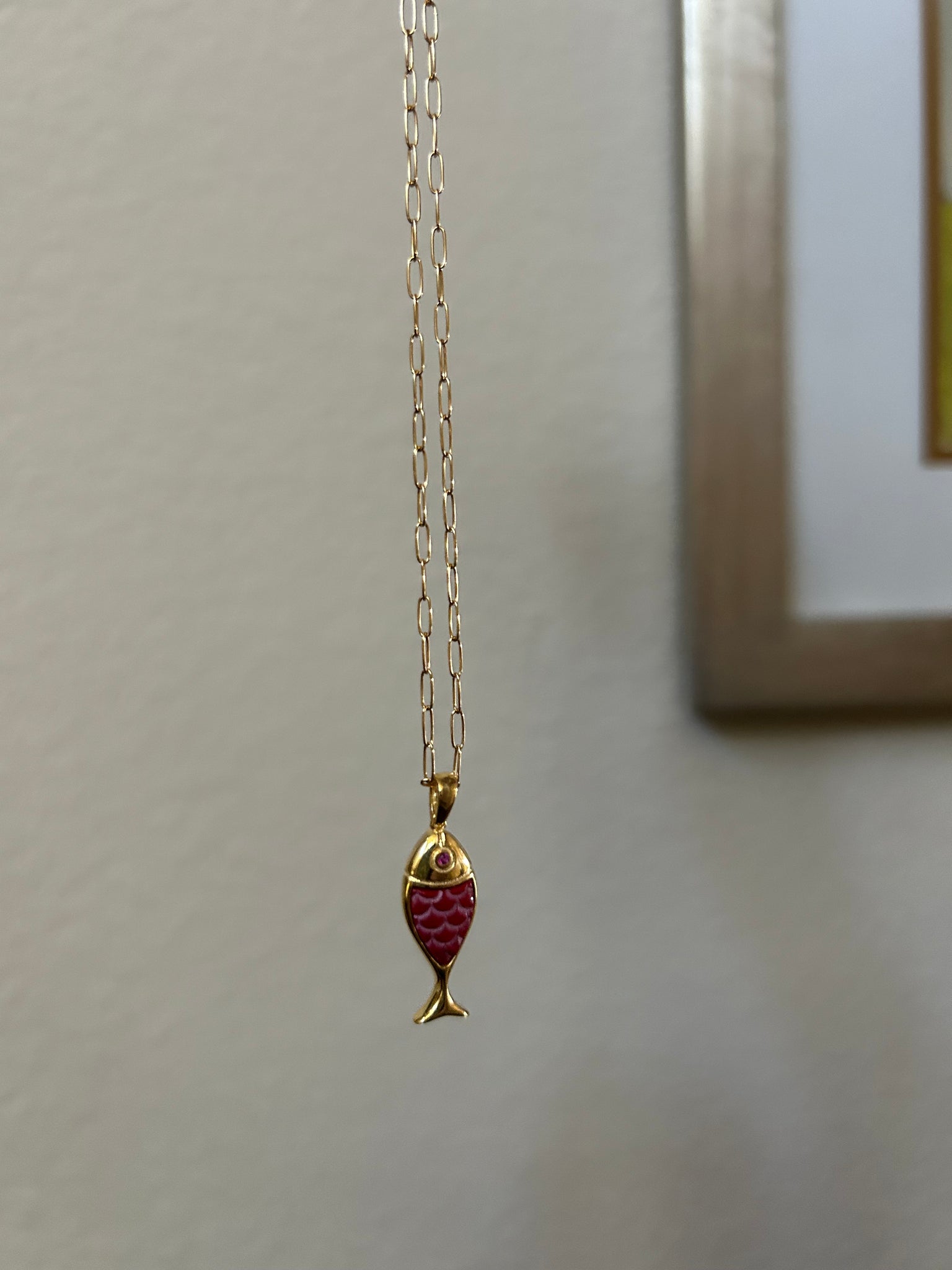 Red fish necklace