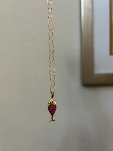 Red fish necklace