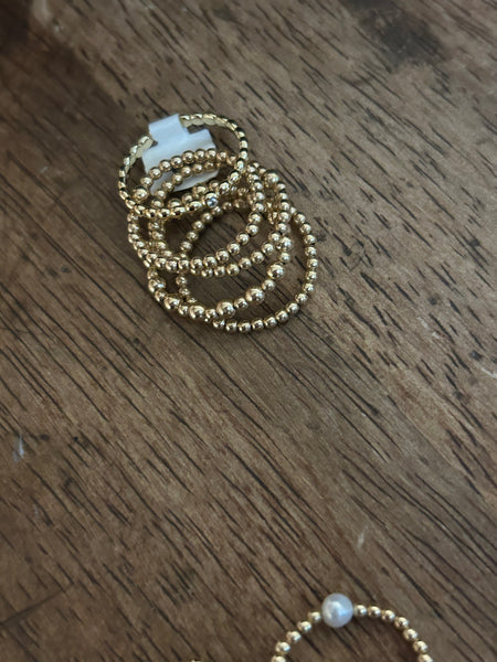 beaded  ring with stone