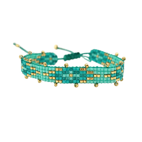 Turquoise eye miyuki bracelet