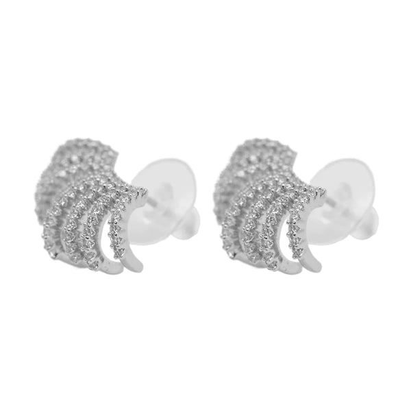 Silver curly Earrings