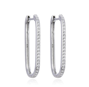 Oval hoop earrings