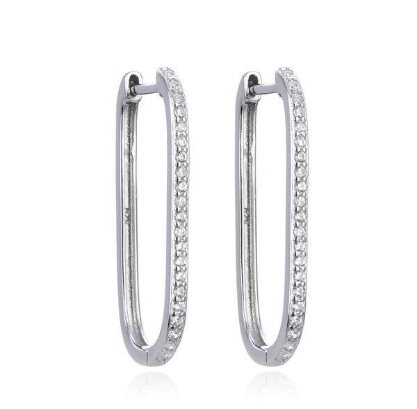 Oval hoop earrings