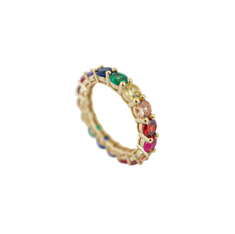 Multicolor Gold plated Ring