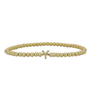 Y Initial Bracelet goldfill