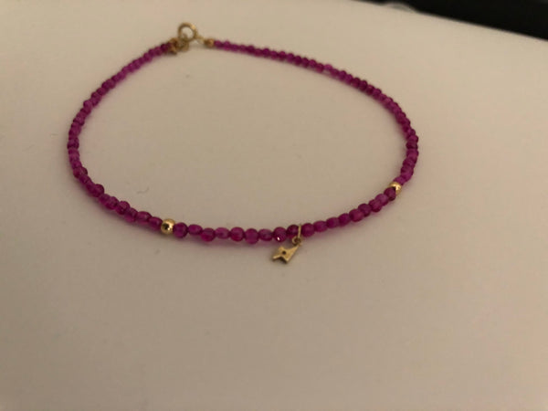 Cristals anklet in pink