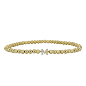 M Initial Bracelet goldfilled