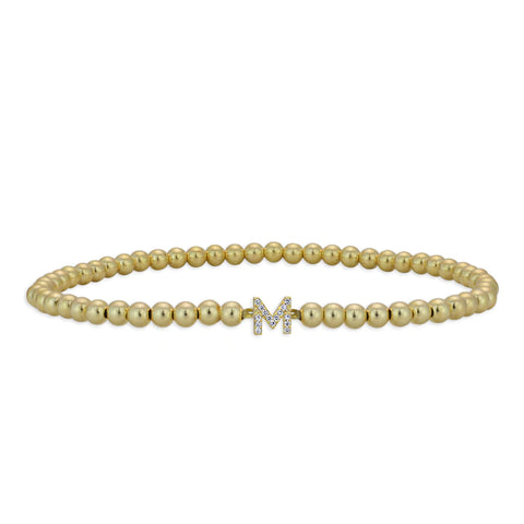 M Initial Bracelet goldfilled