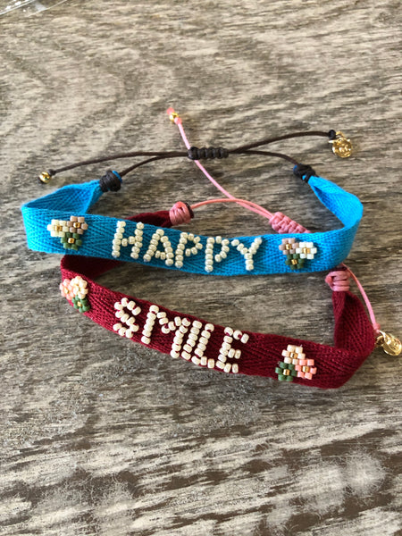 smile burgundy bracelet