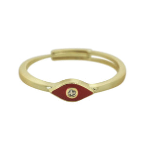 Red eye Enamel Ring