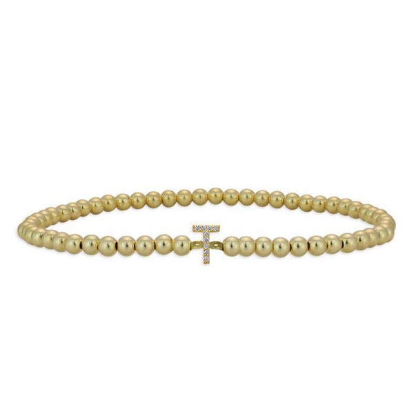 T initial bracelet goldfill