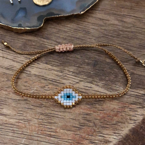 Evil eye bracelet gold