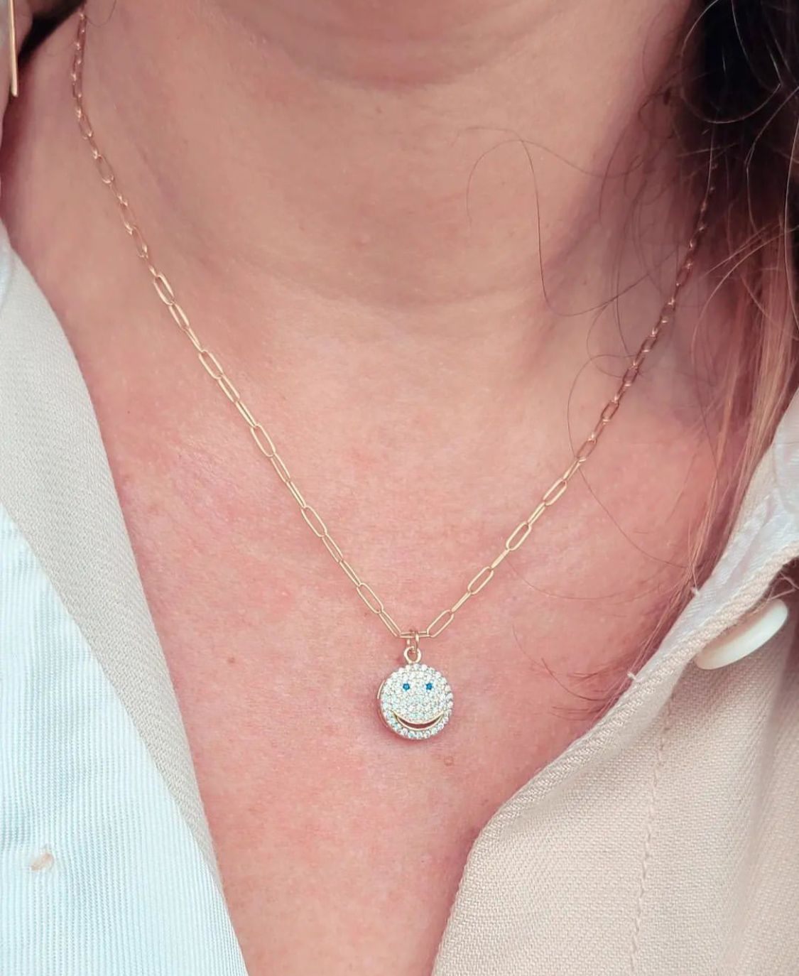 Cheesy Smiley Face Necklace Charm | Rivers Australia