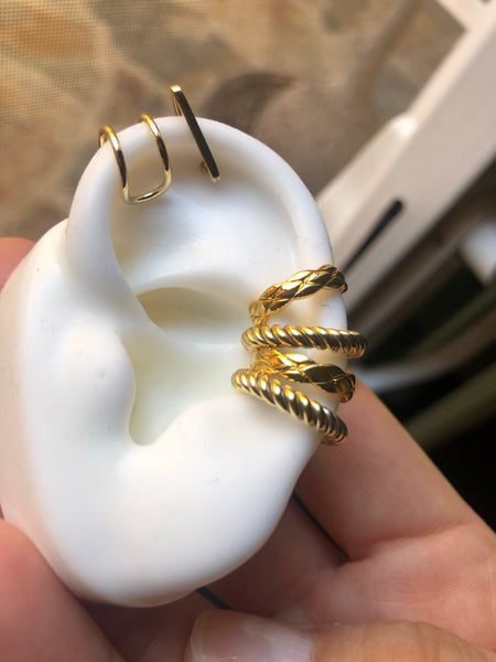 dainty double Ear cuff earring