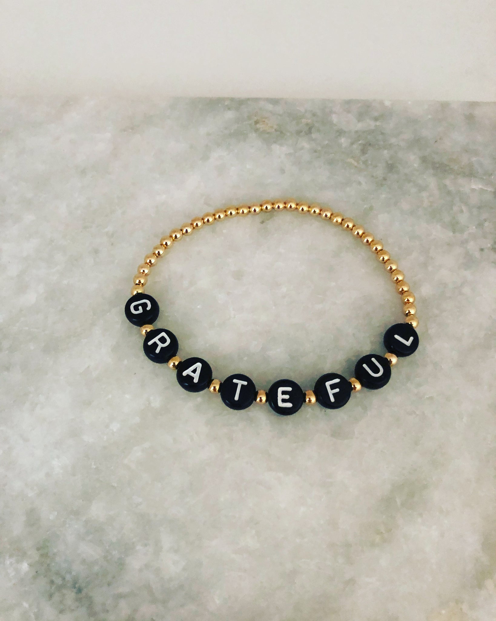 GRATEFUL 3 mm Sphere goldfill Bracelet