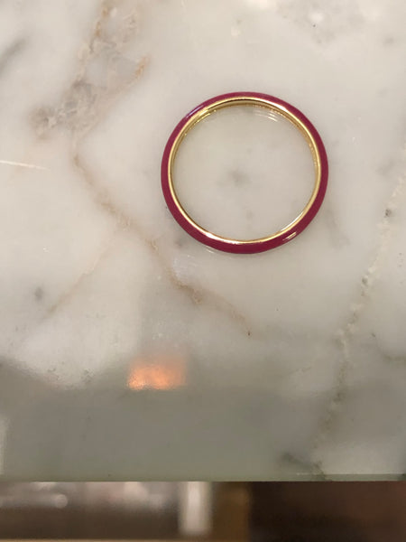 Enamel Ring burgundy