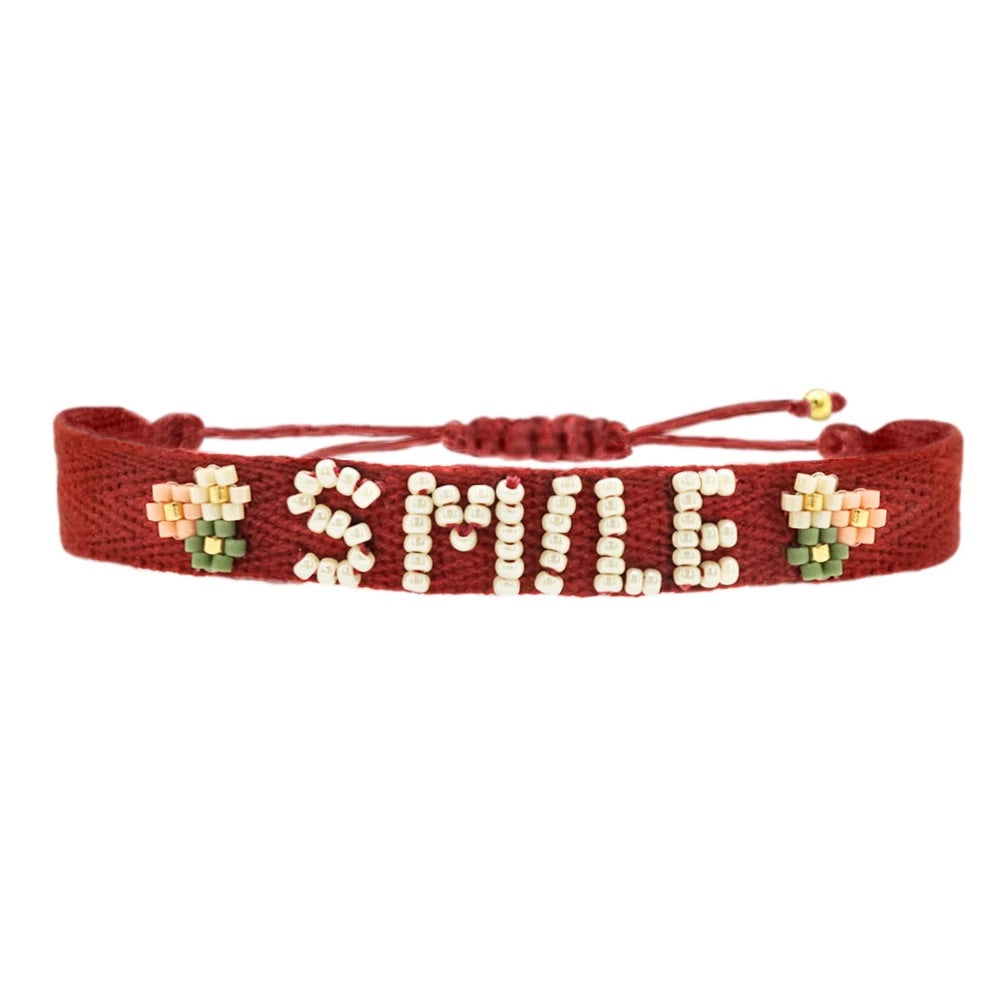 smile burgundy bracelet