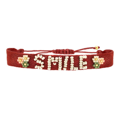 smile burgundy bracelet